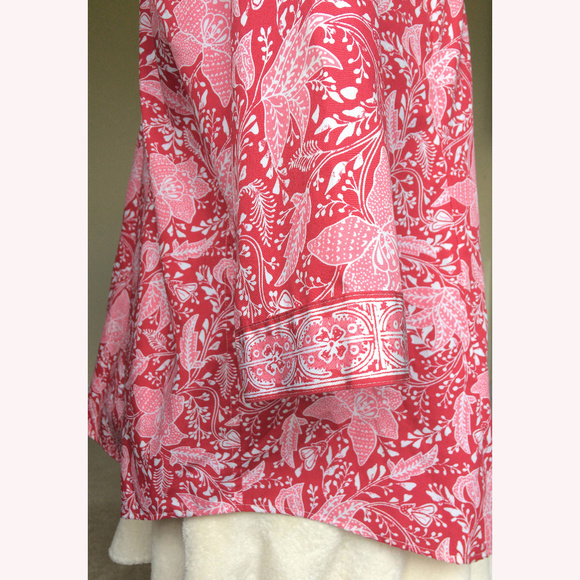 Orvis Pink Floral 3/4 Sleeve Button Down Shirt 18 - Picture 3 of 5